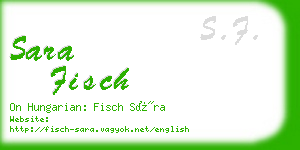 sara fisch business card